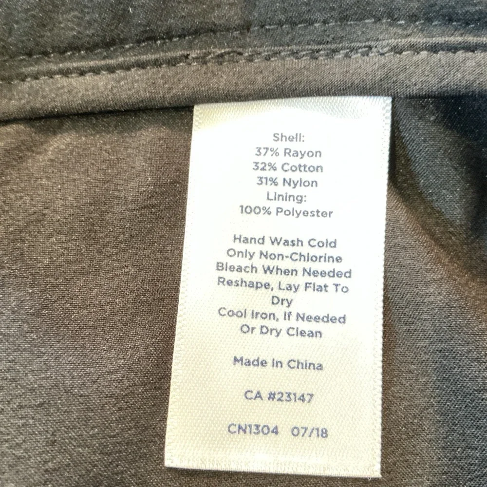 Talbots Lace Scalloped Hem Ankle Pants Womens 16 Black High Rise Straight 38x27 - Picture 10 of 11